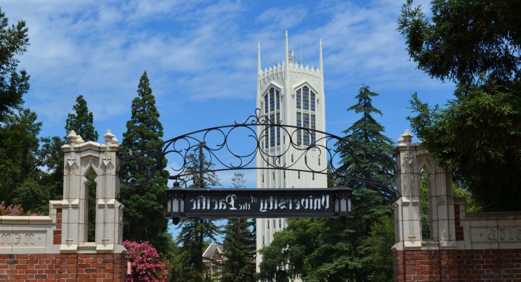 Burns Tower and University of the Pacific sign