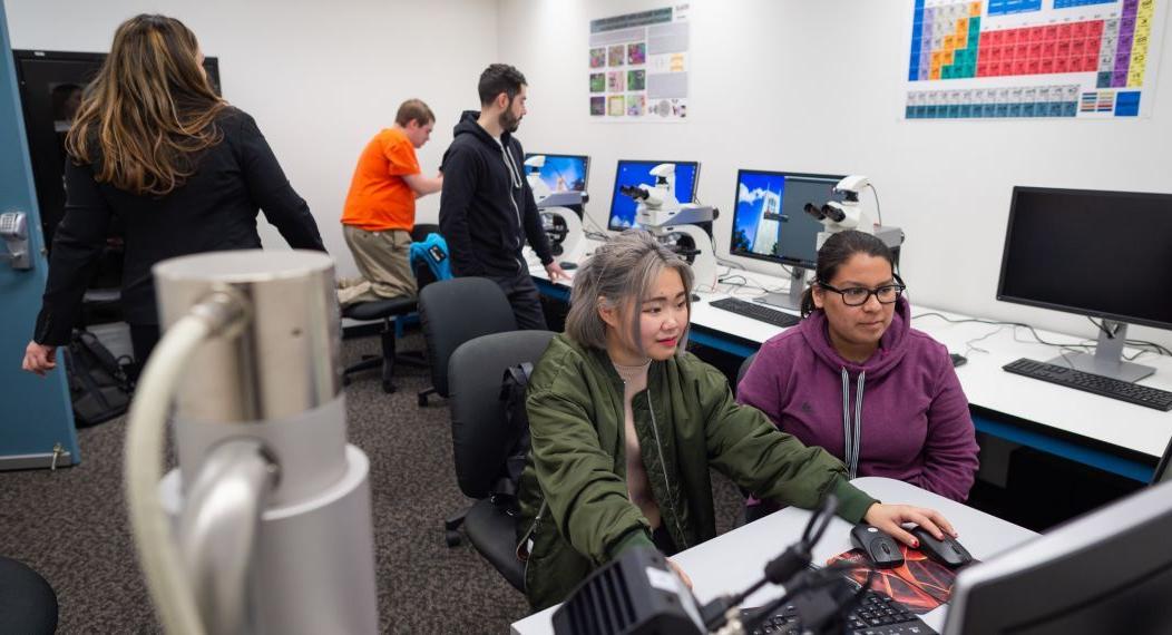 Students in a lab