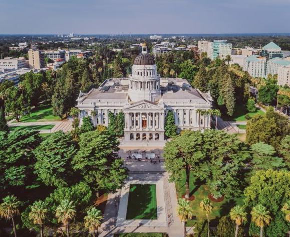 the capitol and surrounding park