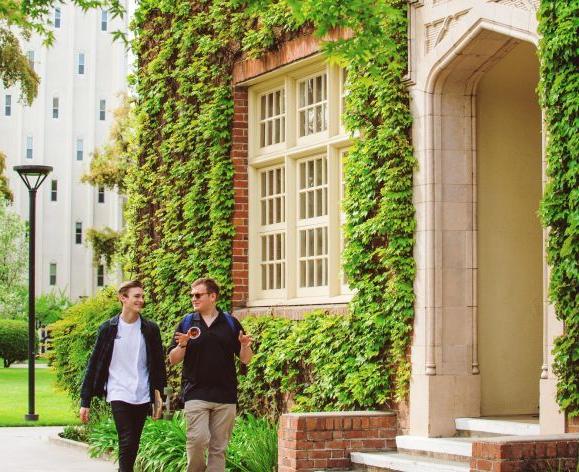 students walking by Knoles hall